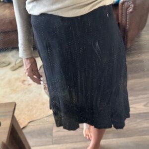 AB Studio Black A-Line Skirt